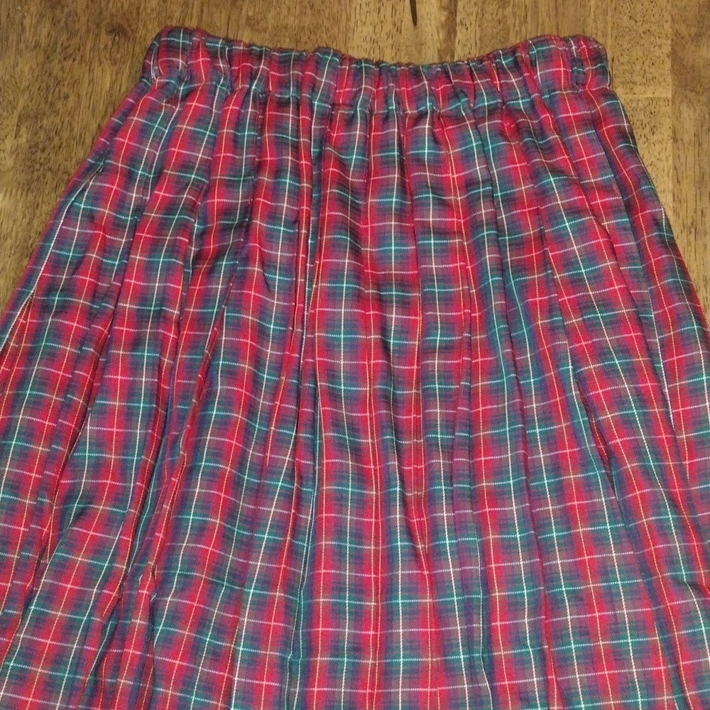 Vintage Marisa Christina Classics Red Plaid Tartan Maxi Skirt Christmas S - Picture 2 of 5